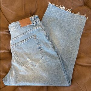Madewelk Curvy Vintage Perfect Wide Leg Crop Jeans